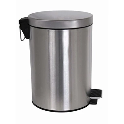 Imagen de MSV 12 L Cubo DE Basura con Pedal INOX 12L, Acero Inoxidable, Gris Satinado, 0.1x39x0.1 cm