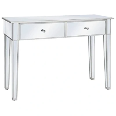 Imagen de vidaXL Mesita Noche de Espejo MDF Vidrio 106,5x38x76,5cm Mesilla Mesa Auxiliar