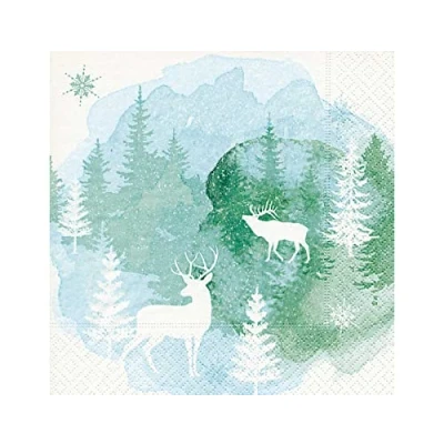 Imagen de Paper+Design Servilletas de papel (33 x 33 cm), diseño bosque 20 unidades