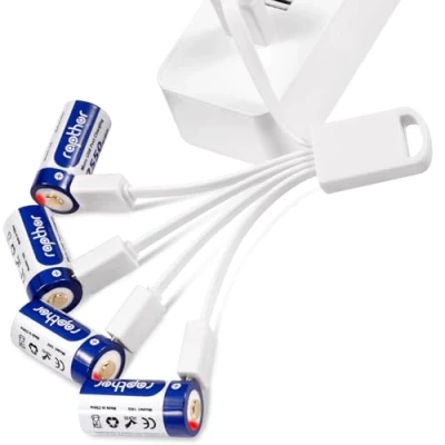 Imagen de Rapthor USB Baterías Recargables 850mAh Compatible con Arlo Wireless Security Camera 3V Batería de Litio Cargador (8pcs) (8)