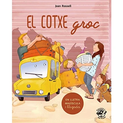 Imagen de el cotxe groc: EN LLETRA DE PAL I lligada: Llibre infantil per aprendre a llegir català: Una divertida història sobre triomf la ... Fa Sol (TEXT LLIGADA))