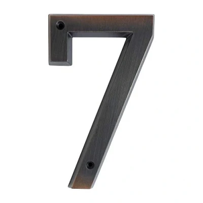 Imagen de HASWARE Letrero con número de casa, 6 pulgadas (15 cm), estilo vintage, acabado en bronce envejecido, números puerta, placa señalización, dirección la calle, aleación zinc (7)
