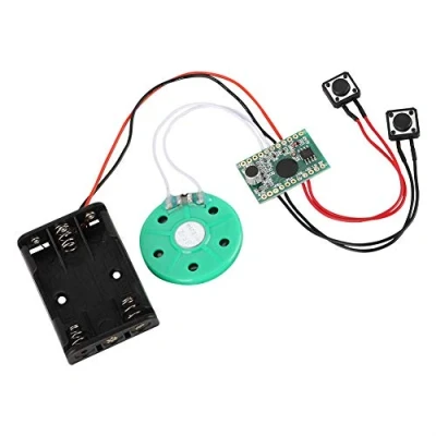Imagen de ASHATA DIY Tarjeta de Felicitación Grabación,Módulo Chip Sonido 60s Voz Grabable,Reproducción en Bucle para Tarjetas Navidad, Cajas Regalo,Manualidades, Juguetes Niños, etc.