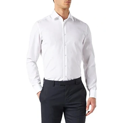 Imagen de Seidensticker Herren Business Hemd Shaped Fit Camisa Hombre, Blanco (White 01), 39 (Talla del Fabricante: 39)