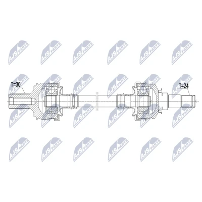 Imagen de NTY NPW ME 222 Árbol de Transmisión Eje trasero izquierda 743mm automática