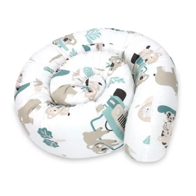 Imagen de Totsy Baby Almohada para Dormir de Lado Algodón 400 cm cojin Cervical Enrollable Lavable Cojines Grandes el Cuerpo África