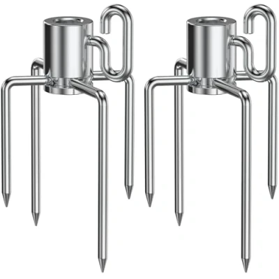 Imagen de Onlyfire Agujas de Carne para la Barbacoa Marca. Pincho Fijar con Tornillo Bloqueo, brochetas Parrilla