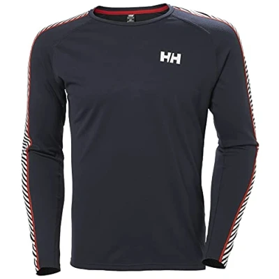 Imagen de Helly Hansen LIFA Active Stripe CREW Camiseta de manga larga, Hombre, Talla: XXL, Navy