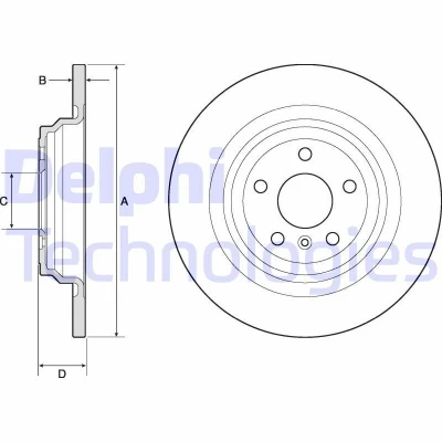 Imagen de DELPHI BG4754C Disco de freno 325 14 5 macizo revestido altamente carbonizado sin cojinete rueda, anillo sensor ABS MERCEDES BENZ: Clase ML