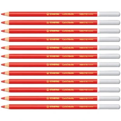 Imagen de Lápiz de Color tiza pastel STABILO CarbOthello Caja con 12 unidades rojo carmín