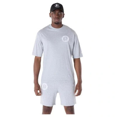 Imagen de New Era NBA Brooklyn NETS League Essentials Oversized TEE Equipación de clubes, Hombre, Talla: Small, Grey