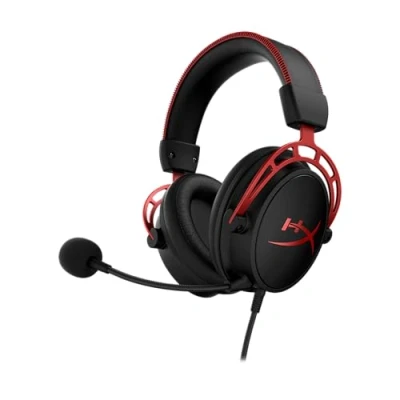 Imagen de HyperX Cloud Alpha Pro Auriculares gaming profesionales (con cable trenzado extraíble y micrófono de cancelación ruido, compatible con PS4, Xbox One platformas 3.5 mm) negro [importado USA]