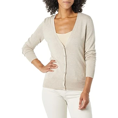 Imagen de Amazon Essentials Jersey Ligero con Cuello de Pico (Disponible en Tallas Grandes) Mujer, Avena Claro, XXL