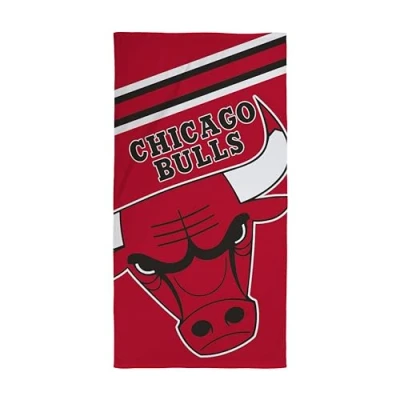 Imagen de Character World Toalla Oficial de la NBA, sensación súper Suave, diseño del Equipo Baloncesto Rojo Chicago Bulls, hogar, baño, Playa y Piscina, Talla única, 75 cm x 150 cm, 100%