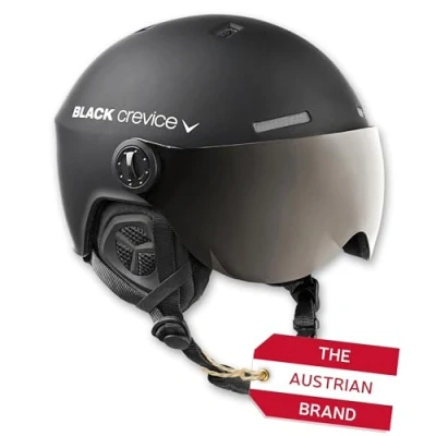 Imagen de BLACK CREVICE Casco de esquí Gstaad I con Visera para Hombres y Mujeres ski policarbonato Transpirable Talla Ajustable (Negro, S)