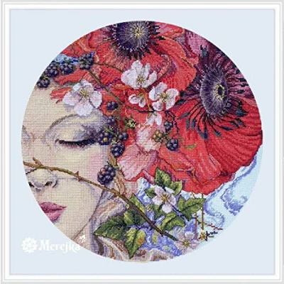 Imagen de Merejka Kit de Punto Cruz, Multicolor, 28x28 cm