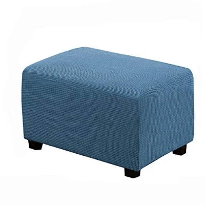 Imagen de WINS Funda de protección para reposapiés Rectangular, puf Cuadrada, Extensible, otomano, sofá Color Azul