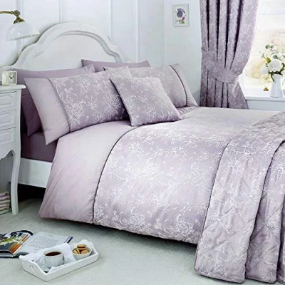 Imagen de Serene Jasmine Juego de Funda edredón fácil Cuidado Tamaño King Ropa Cama Lavanda