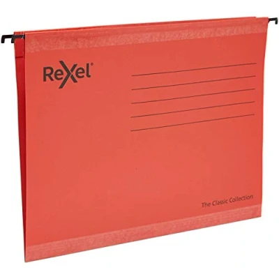 Imagen de Rexel 2115589 Classic Carpeta de suspensión reforzada, tamaño A4, color rojo
