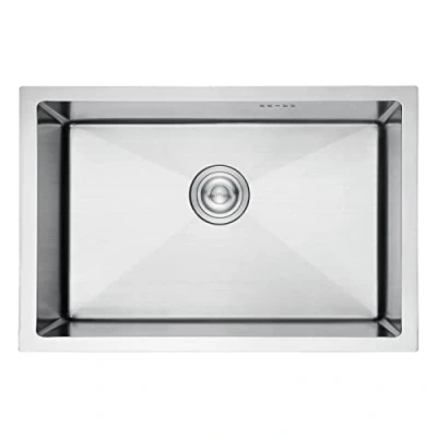 Imagen de Ibergrif, M87044 Fregadero Cocina 70 x 44 cm, Bajo Encimera o Sobre con Filtro de Drenaje, Acero Inoxidable