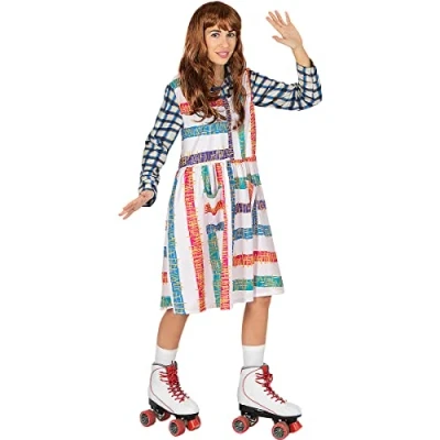 Imagen de Funidelia Disfraz de Once Stranger Things para mujer Netflix, (Eleven) adultos y divertidos accesorios Fiestas, Carnaval Halloween Talla S M Marrón