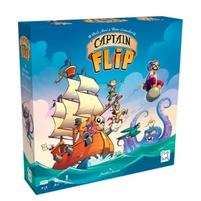 Imagen de Play Punk Captain Flip ¡Recluta a tu Tripulación Pirata! Juego De Mesa para Familias y Niños Partir 8 Años 2 5 Jugadores 20 Minutos por Partida Español