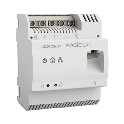 Imagen de devolo Magic 2 LAN DINrail Adaptador Powerline para distribución de Internet por la Red, Alta Velocidad,