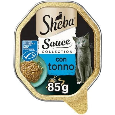 Imagen de Sheba Sauce Collection Comida para Gato con atún en Salsa Delicada, 85 g, 22 bandejas