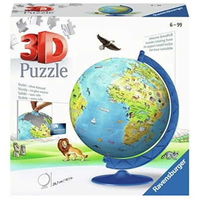 Imagen de Ravensburger 12339 Puzle 3D de mapamundi XXL, 180 Piezas