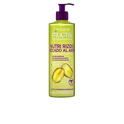 Imagen de Garnier Fructis, Crema Sin Aclarado Nutri Rizos Secado al Aire, para Pelo Rizado u Ondulado, Con Pectina de Fruta y Aceite Pistacho, Nutre Define tu Secador, Pack 3x400ml