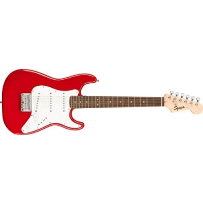 Imagen de Fender Squier Mini Stratocaster, Guitarra Eléctrica, Dakota Red, Ideal para Principiantes, Incluye cursos virtuales gratuitos en Play