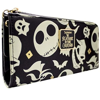 Imagen de Cartera de Nightmare Before Christmas Jack Oogie y Zero Negro