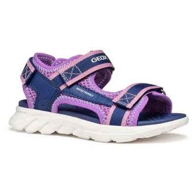 Imagen de Geox Airadyum Sandalias para niños, Talla: 31, Navy/purple Zapatos