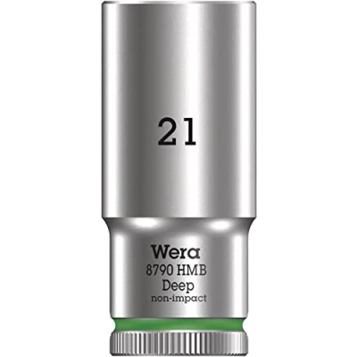 Imagen de WERA 05004543001 8790 HMB Deep 21,0 Llave de vaso larga con arrastre 3/8&quot;