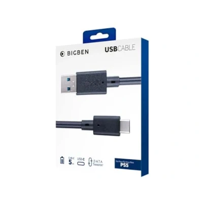 Imagen de Cable Nacon PS5USBCCABLE5M, Para PS5, USB C, De carga, 5 metros, Negro