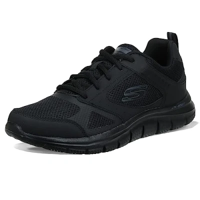 Imagen de Skechers 232398 BBK, Zapatillas Hombre, Black Leather/Mesh/Black Trim, 41.5 EU