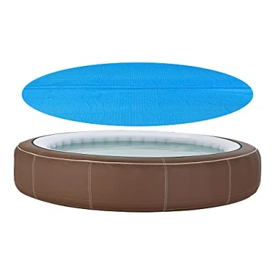 Imagen de [en.casa] Cobertor Piscina 366 cm Cubierta de Solar para Verano Aire Libre Redonda Polietilen Azul