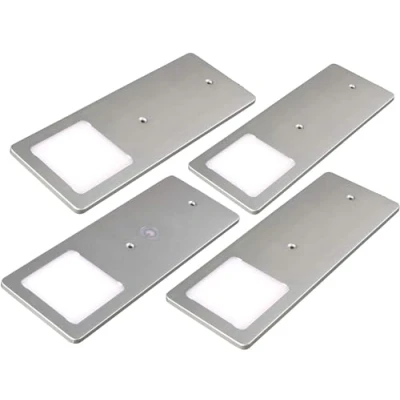 Imagen de Kalb Lámpara LED para parte inferior de muebles (5 W, muy planos, con función atenuación táctil, 4 unidades, luz blanca cálida)