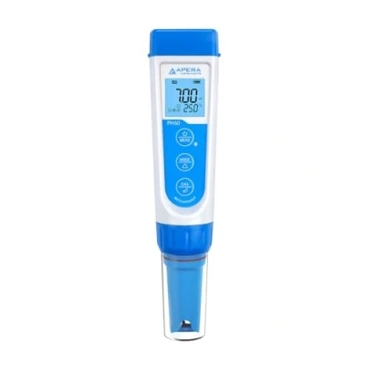Imagen de Apera Instruments PH60 Medidor de pH premium, comprobador bolsillo, sonda reemplazable, precisión ± 0,01 pH, rango 2.00 16.00, Sensor temperatura 0,5 C, Regular Glass Bulb