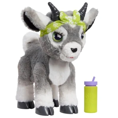 Imagen de Just Play Cabra interactiva de Peluche Daisy The Yoga Goat furReal, 29 cm, con Sonidos, Juguetes para niños a Partir 4 años