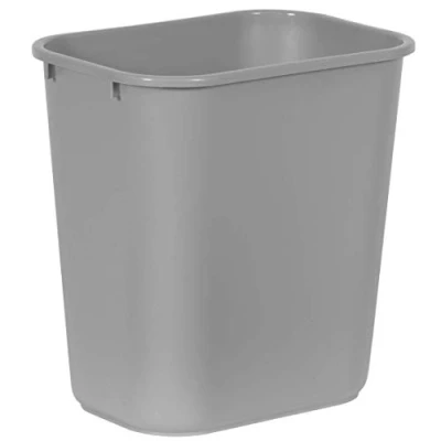 Imagen de Rubbermaid Commercial Products FG295600 GRAY Papelera Rectangular, Capacidad de 26.6 L, Gris