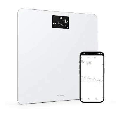 Imagen de Withings báscula corporal conectada a WIFI con registro de peso e IMC, personal digital sincronización aplicaciones en Bluetooth o WIFI, blanca