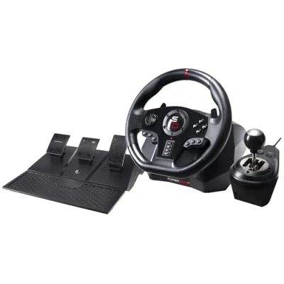 Imagen de Subsonic Volante de carreras Gs850 X con cambio manual, 3 pedales y levas para Xbox Series X/S, PS4, One (programable todos los juegos)