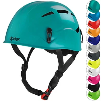 Imagen de ALPIDEX Casco de Escalada Universal para jóvenes y Adultos en 12492 ferrata Muchos Colores, Color:Turquoise Green