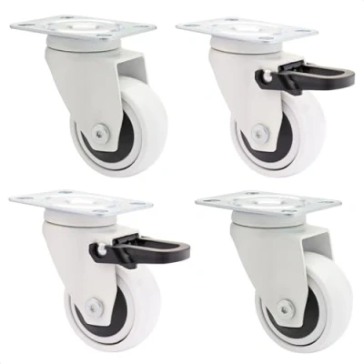 Imagen de WAGNER design yourself 02225104 giratorias/Ruedas para muebles juego de 4 2 sin con freno, placa atornillable, X piezas Negro, (Ø) 50 mm
