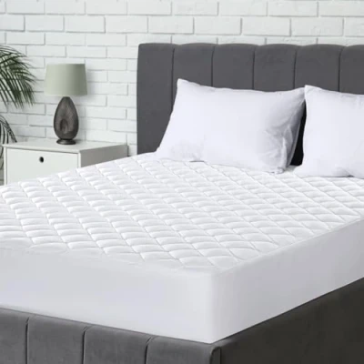 Imagen de Utopia Bedding Protector de colchón Acolchado 90x190 cm, Microfibra, Transpirable, Funda para colchon estira hasta 38 cm Profundidad (Cama 90 Blanco)