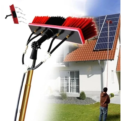 Imagen de Limpieza Placas fotovoltaicas Cepillo de Telescopico,12m Herramienta Ventanas Altas para Limpie Extensible Paneles solares fotovoltaicos Lavado Coches