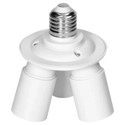 Imagen de Miratic Adaptador para Fuente de Luz Portalamparas E27 Techo Casquillo Bombilla Compatible con Varias Bombillas y Lámparas (3xE27 estrecho)