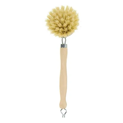Imagen de Elliot Cepillo con Mango de Madera y Fibras lechuguilla Naturales para Lavar los Platos, Color Beige