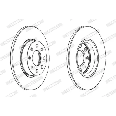 Imagen de FERODO PREMIER Coat+ disc DDF1784C Disco de freno 257 12 4 macizo revestido con tornillos OPEL: Corsa D Hatchback